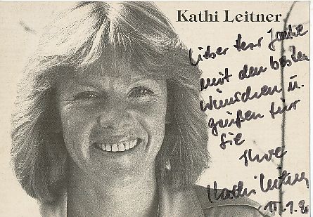 Kathi Leitner  Film & TV  Autogrammkarte original signiert 