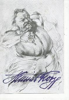 Heinrich George † 1946 Film & TV  beschädigte Autogrammkarte Druck signiert 
