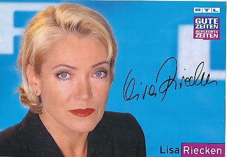 Lisa Riecken  GZSZ  RTL  TV Sender Autogrammkarte Druck signiert 