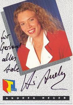 Andrea Heuer   RTL   TV Sender  Autogrammkarte original signiert 