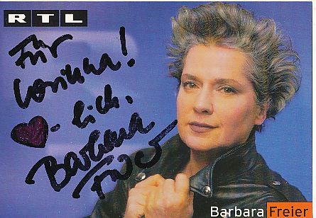 Barbara Freier   RTL   TV Sender  Autogrammkarte original signiert 