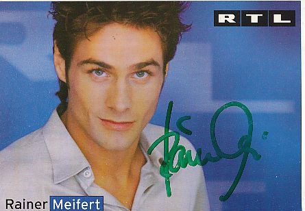 Rainer Meifert   RTL   beschädigte Autogrammkarte original signiert 