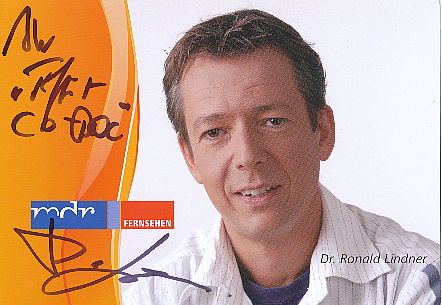 Dr.Roland Lindner  MDR  TV  Sender  Autogrammkarte original signiert 