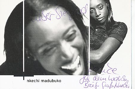 Nkechi Madubuko   TV  Autogrammkarte original signiert 