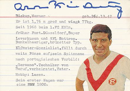 Werner Biskup † 2014  Fortuna Düsseldorf  Fußball Autogramm Karte  original signiert 