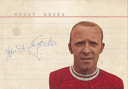 2 x Horst Gecks  Kickers Offenbach  Fußball Autogramm Karte  original signiert 
