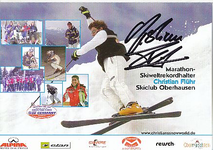 Christian Flühr  Ski  Freestyle  Autogrammkarte original signiert 