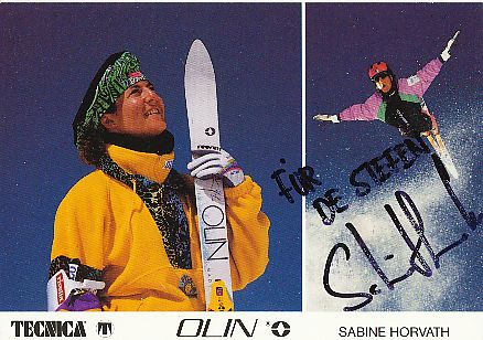 Sabine Horvath  Ski  Freestyle  Autogrammkarte original signiert 