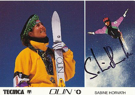 Sabine Horvath  Ski  Freestyle  Autogrammkarte original signiert 