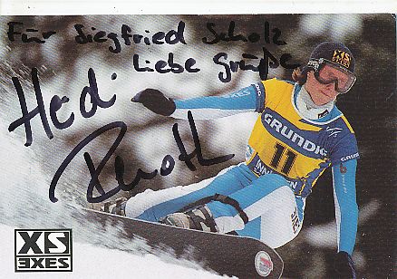 Heidi Renoth  Snowboard  Ski  Autogrammkarte original signiert 