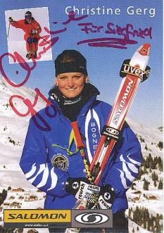 Christine Gerg  Ski  Freestyle  Autogrammkarte original signiert 