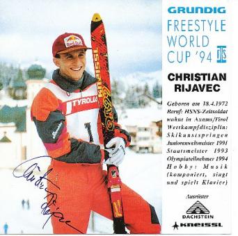Christian Rijavec   Ski  Freestyle  Autogrammkarte original signiert 