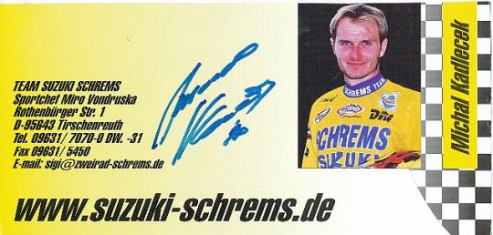 Michal Kadlecek   Motorrad Autogrammkarte  original signiert 