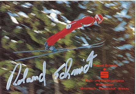 Roland Schmidt  Nordische Kombination Ski  Autogrammkarte original signiert 