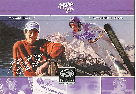 Martin Schmitt  Skispringen  Autogrammkarte Druck signiert 