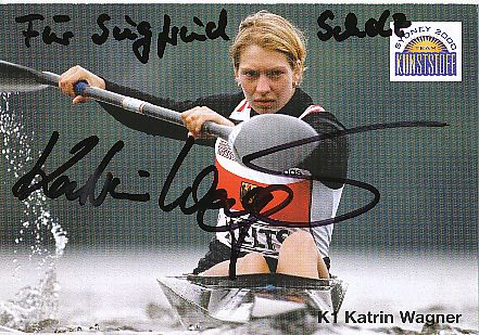 Katrin Wagner  Rudern  Autogrammkarte  original signiert 