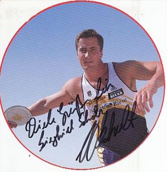 Jürgen Schult  Leichtathletik  Autogrammkarte original signiert 