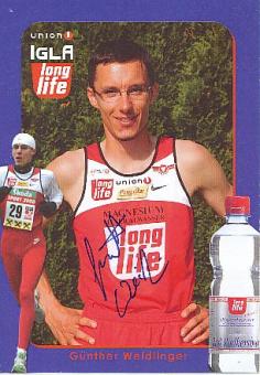 Günther Weidlinger  Leichtathletik  Autogrammkarte original signiert 