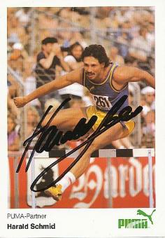 Harald Schmid   Leichtathletik  Autogrammkarte original signiert 