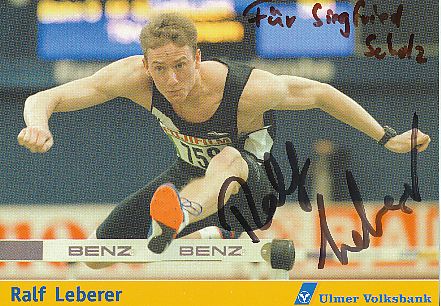 Ralf Leberer  Leichtathletik  Autogrammkarte original signiert 