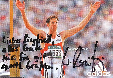 Wolfgang Kreißig  Leichtathletik  Autogrammkarte original signiert 