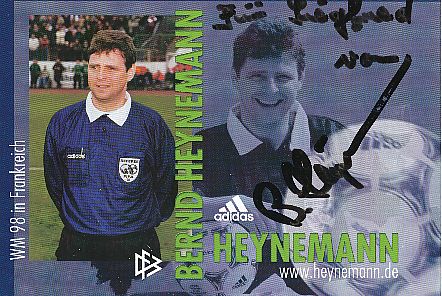 Bernd Heynemann  DFB  Schiedsrichter Autogrammkarte original signiert 