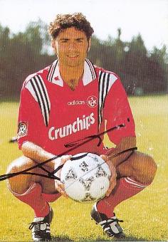 Thomas Franck  FC Kaiserslautern  Fußball  beschädigte Autogrammkarte original signiert 