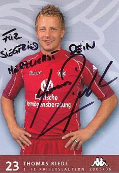 Thomas Riedl  FC Kaiserslautern  Fußball  Autogrammkarte original signiert 