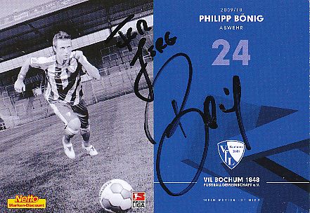 Philipp Bönig   VFL Bochum Fußball  Autogrammkarte original signiert 