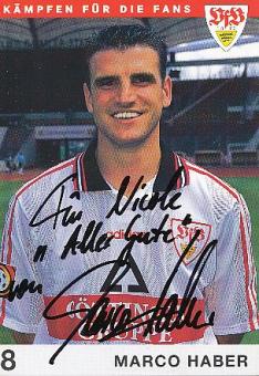 Marco Haber  VFB Stuttgart  Fußball  Autogrammkarte original signiert 