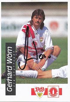 Gerhard Wörn  VFB Stuttgart  Fußball  Autogrammkarte original signiert 