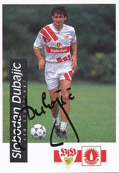 Slobodan Dubajic  VFB Stuttgart  Fußball  Autogrammkarte original signiert 