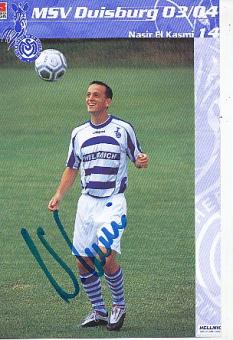 Nasir El Kasmi  MSV Duisburg  Fußball  Autogrammkarte original signiert 