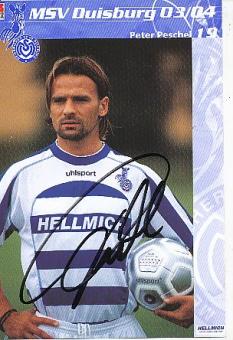 Peter Peschel  MSV Duisburg  Fußball  Autogrammkarte original signiert 