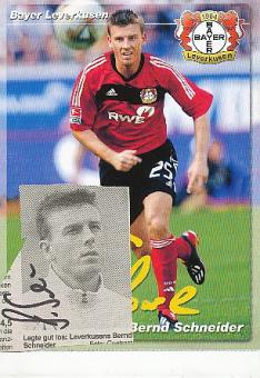Bernd Schneider  Bayer 04 Leverkusen  Fußball  Autogrammkarte original signiert 