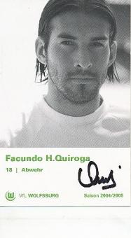Facundo H.Quiroga   VFL Wolfsburg  Fußball  Autogrammkarte original signiert 