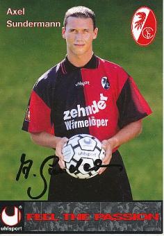 Axel Sundermann  SC Freiburg  Fußball  Autogrammkarte original signiert 