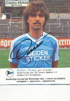 Norbert Dronia  Arminia Bielefeld  Fußball  Autogrammkarte original signiert 
