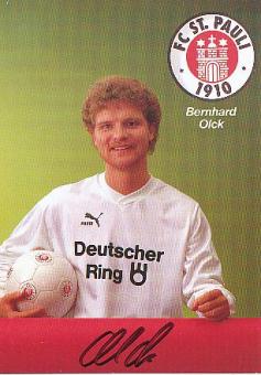 Bernhard Olck  FC St.Pauli  Fußball  Autogrammkarte original signiert 