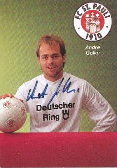Andre Golke  FC St.Pauli  Fußball  Autogrammkarte original signiert 