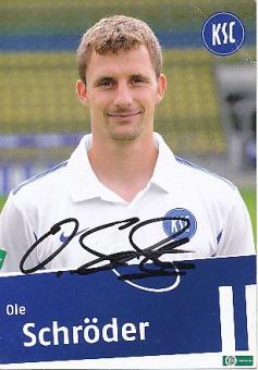 Ole Schröder  Karlsruher SC   Fußball  Autogrammkarte original signiert 