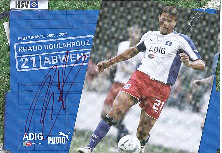 Khalid Boulahrouz  Hamburger SV   Fußball  Autogrammkarte original signiert 