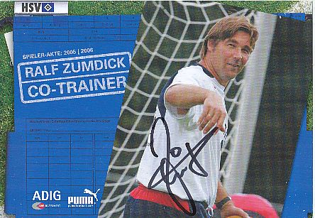 Ralf Zumdick  Hamburger SV   Fußball  Autogrammkarte original signiert 