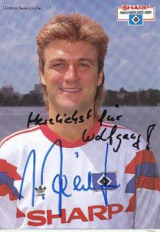 Dietmar Beiersdorfer  Hamburger SV   Fußball  beschädigte Autogrammkarte original signiert 