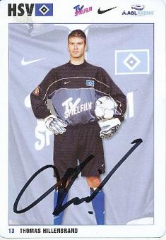 Thomas Hillenbrand  Hamburger SV   Fußball  beschädigte Autogrammkarte original signiert 