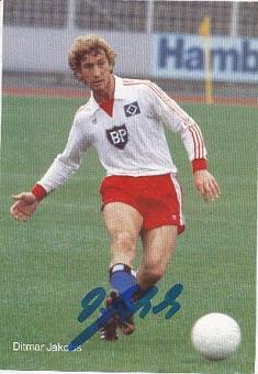 Ditmar Jakobs  Hamburger SV   Fußball  Autogrammkarte original signiert 