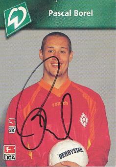 Pascal Borel  SV Werder Bremen  Fußball  Autogrammkarte original signiert 