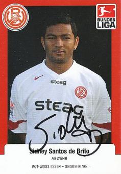 Sidney Santos de Brito  Rot Weiß Essen  Fußball Autogrammkarte original signiert 