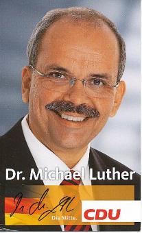 Dr. Michael Luther  Politik  Autogrammkarte original signiert 
