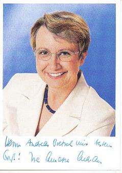 Dr.Annette Schavan  Politik  Autogrammkarte original signiert 